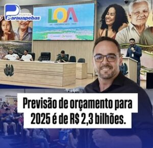 Parauapebas: Previsão de orçamento para 2025 é de R$ 2,3 bilhões