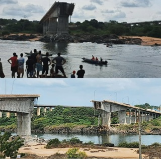 Acidente na ponte entre Tocantins