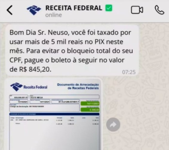 Receita Federal alerta