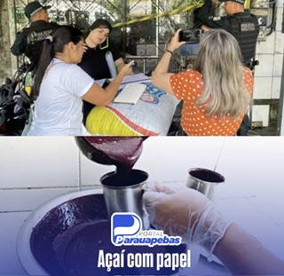 Açaí adulterado com papel