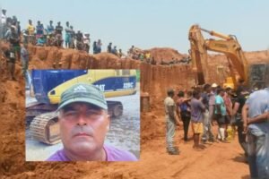 Desabamento em garimpo