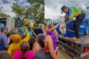 Aurélio Goiano entrega peixe