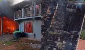 Incêndio em vila em Altamira