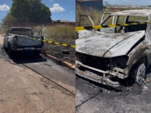 incêndio em caminhonete em Parauapebas