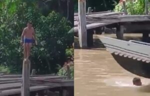 banhista atingido por lancha